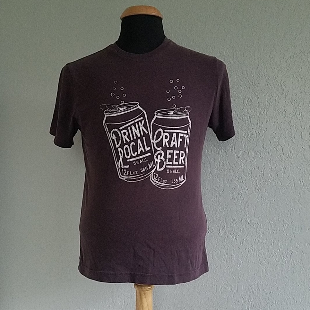 Banana Republic Drink Local Craft Beer Graphic Tee Sz S